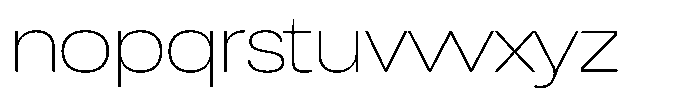 Chairo Neue Thin Expanded Font LOWERCASE
