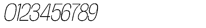 Chairo Neue Thin Extra Condensed Italic Font OTHER CHARS