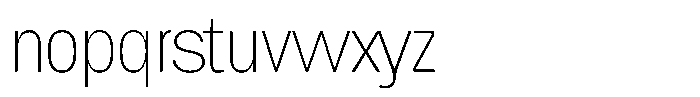 Chairo Neue Thin Extra Condensed Font LOWERCASE
