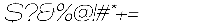 Chairo Neue Thin Extra Expanded Italic Font OTHER CHARS