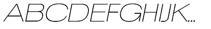 Chairo Neue Thin Extra Expanded Italic Font UPPERCASE