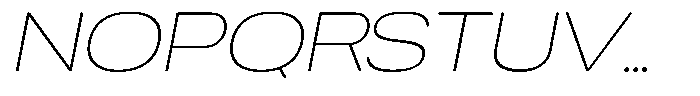 Chairo Neue Thin Extra Expanded Italic Font UPPERCASE