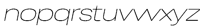 Chairo Neue Thin Extra Expanded Italic Font LOWERCASE