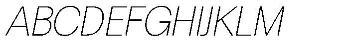 Chairo Neue Thin Semi Condensed Italic Font UPPERCASE