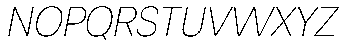 Chairo Neue Thin Semi Condensed Italic Font UPPERCASE