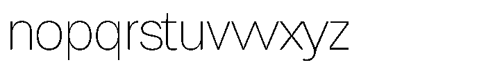 Chairo Neue Thin Semi Condensed Font LOWERCASE