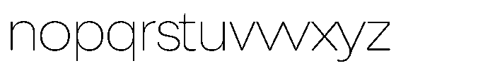 Chairo Neue Thin Font LOWERCASE
