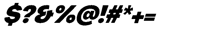 Chairo Sans Black Italic Font OTHER CHARS