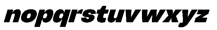 Chairo Sans Black Italic Font LOWERCASE