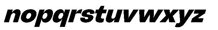 Chairo Sans Extra Bold Italic Font LOWERCASE