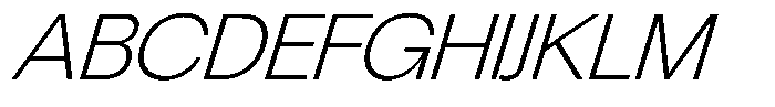 Chairo Sans Extra Light Italic Font UPPERCASE