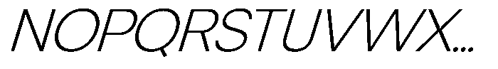 Chairo Sans Extra Light Italic Font UPPERCASE
