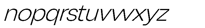 Chairo Sans Extra Light Italic Font LOWERCASE