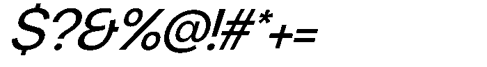 Chairo Sans Italic Font OTHER CHARS