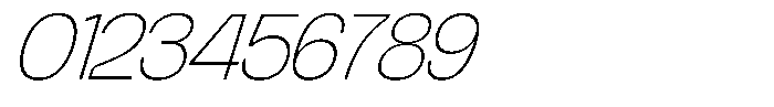 Chairo Sans Thin Italic Font OTHER CHARS