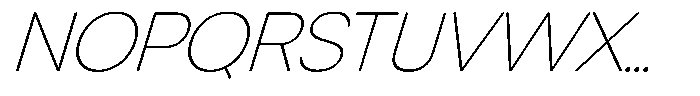 Chairo Sans Thin Italic Font UPPERCASE