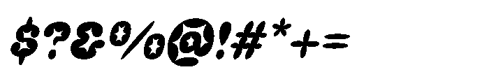 Chalen Italic Font OTHER CHARS