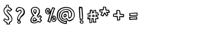 Chalk Outline Font OTHER CHARS