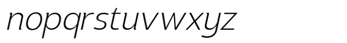 Chalty Extra Light Italic Font LOWERCASE