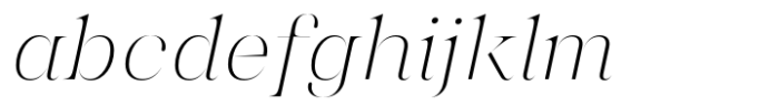 Chalulai Extra Light Italic Font LOWERCASE