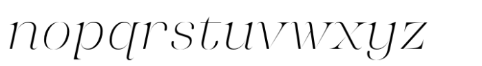 Chalulai Extra Light Italic Font LOWERCASE