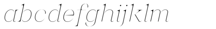 Chalulai Thin Italic Font LOWERCASE