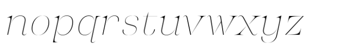 Chalulai Thin Italic Font LOWERCASE