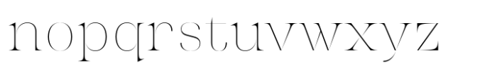 Chalulai Thin Font LOWERCASE