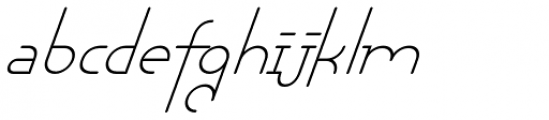 Chaman Light Italic Font LOWERCASE