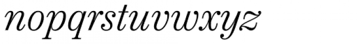 Chamberí Text Light Italic Font LOWERCASE