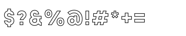 Chamelton 20 Outline Black 2 Font OTHER CHARS