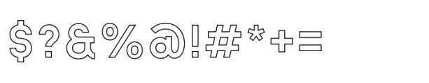 Chamelton 20 Outline Bold 1 Font OTHER CHARS