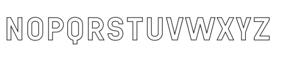 Chamelton 20 Outline Bold 1 Font LOWERCASE