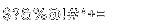 Chamelton 20 Outline Semi Bold 2 Font OTHER CHARS