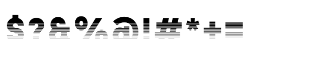Chamelton 25 Gradient Black Font OTHER CHARS
