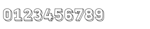 Chamelton 31 Extrude Black 4 Outline Font OTHER CHARS