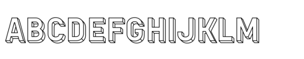 Chamelton 31 Extrude Bold 4 Outline Font UPPERCASE
