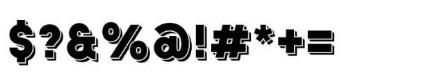 Chamelton 32 Divided Extrude Black 1 Font OTHER CHARS