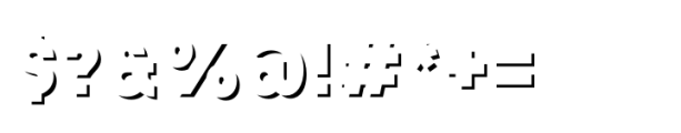 Chamelton 34 Drop Shadow Black 2 Solo Font OTHER CHARS