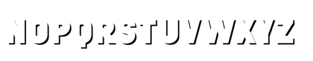 Chamelton 34 Drop Shadow Black 2 Solo Font UPPERCASE