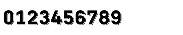 Chamelton 34 Drop Shadow Bold 3 Small Font OTHER CHARS