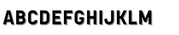 Chamelton 34 Drop Shadow Bold 3 Small Font UPPERCASE
