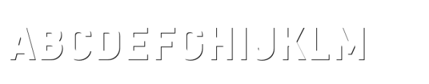 Chamelton 34 Drop Shadow Bold 4 Small Solo Font UPPERCASE