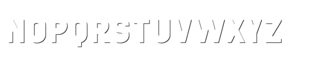 Chamelton 34 Drop Shadow Bold 4 Small Solo Font LOWERCASE