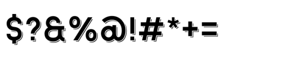 Chamelton 34 Drop Shadow Semi Bold 3 Small Font OTHER CHARS
