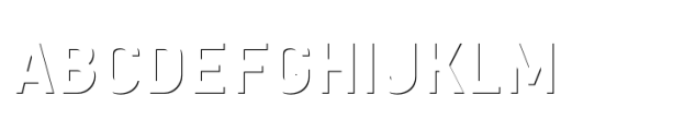 Chamelton 34 Drop Shadow Semi Bold 4 Small Solo Font UPPERCASE