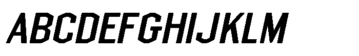 Chamfer Sans JNL Chamfer Sans Oblique JNL Regular Font UPPERCASE