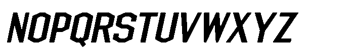 Chamfer Sans JNL Chamfer Sans Oblique JNL Regular Font UPPERCASE