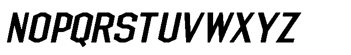 Chamfer Sans JNL Chamfer Sans Oblique JNL Regular Font LOWERCASE