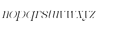 Chanel Gleminore Italic Font LOWERCASE